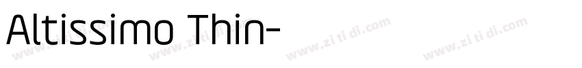 Altissimo Thin字体转换